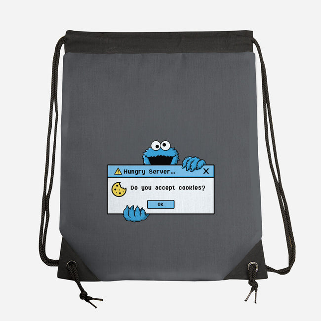 Hungry Server-None-Drawstring-Bag-Eoli Studio