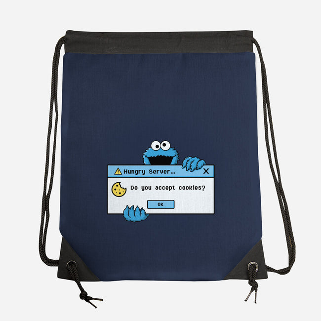 Hungry Server-None-Drawstring-Bag-Eoli Studio