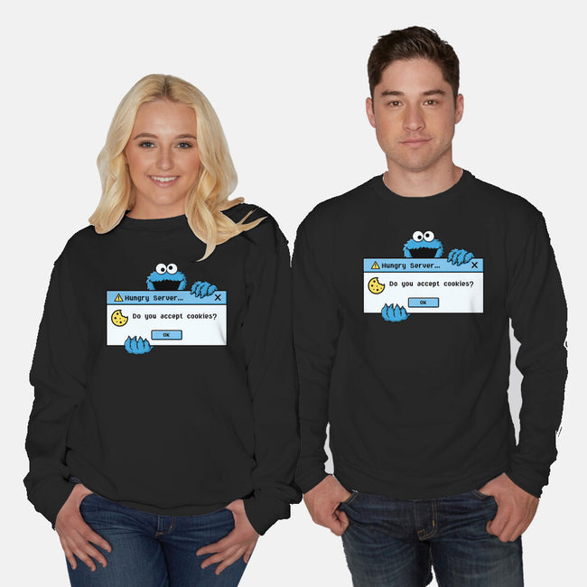 Hungry Server-Unisex-Crew Neck-Sweatshirt-Eoli Studio