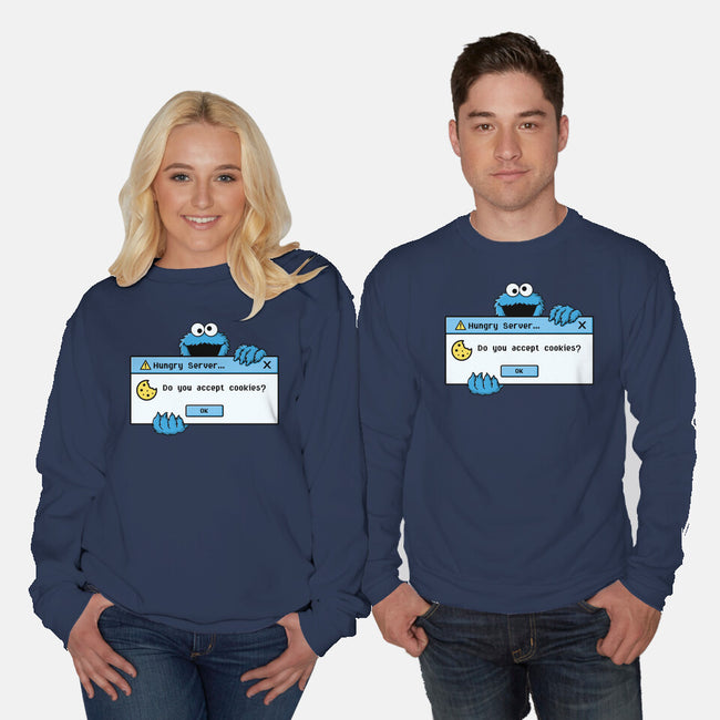 Hungry Server-Unisex-Crew Neck-Sweatshirt-Eoli Studio