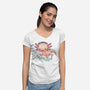 Reinvent Yourself-Womens-V-Neck-Tee-Geekydog