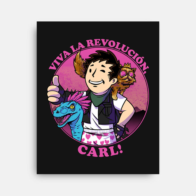 Viva La Revolucion Carl-None-Stretched-Canvas-joerawks