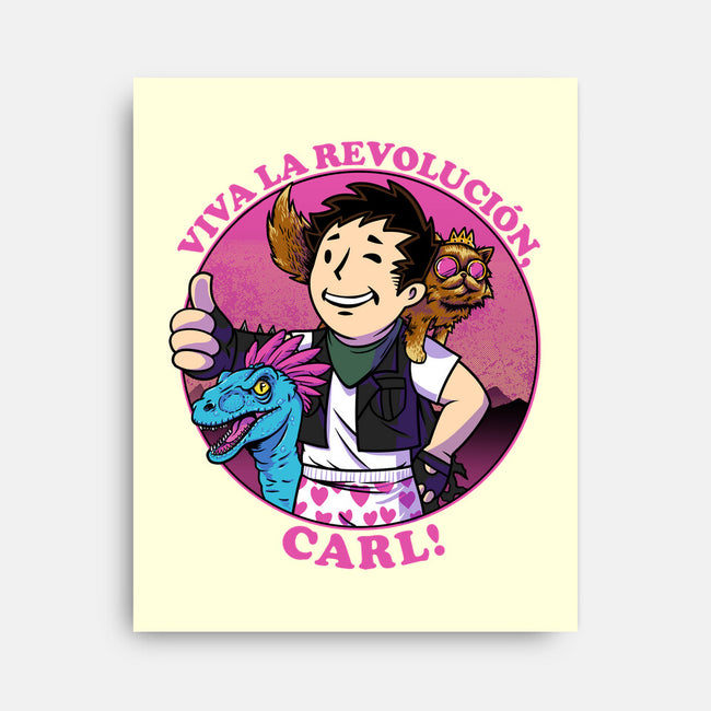 Viva La Revolucion Carl-None-Stretched-Canvas-joerawks