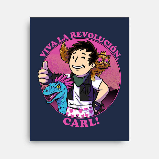 Viva La Revolucion Carl-None-Stretched-Canvas-joerawks