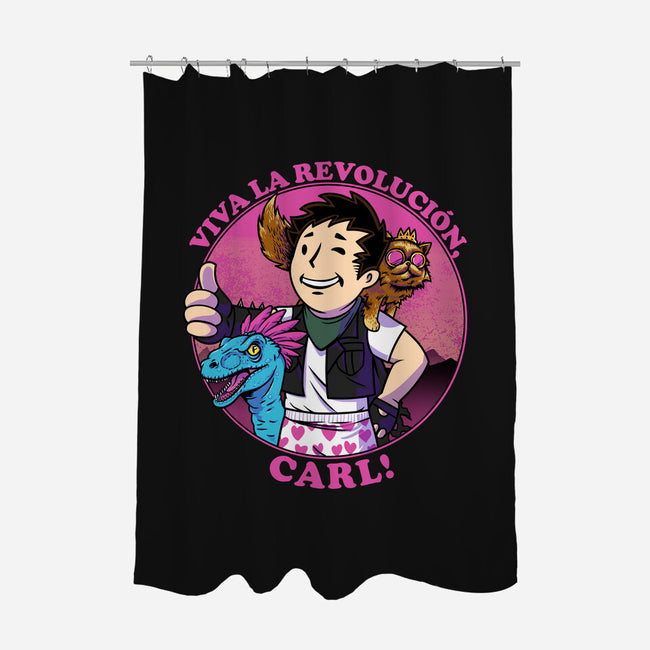 Viva La Revolucion Carl-None-Polyester-Shower Curtain-joerawks