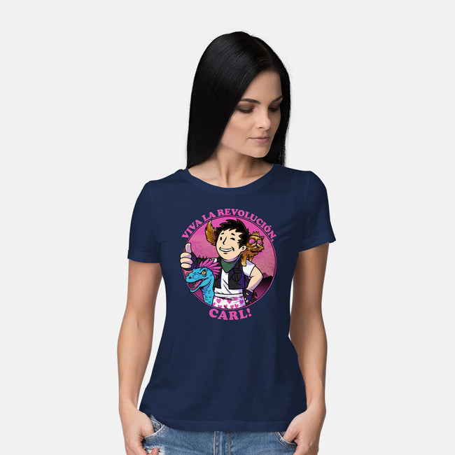 Viva La Revolucion Carl-Womens-Basic-Tee-joerawks