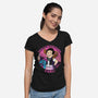 Viva La Revolucion Carl-Womens-V-Neck-Tee-joerawks