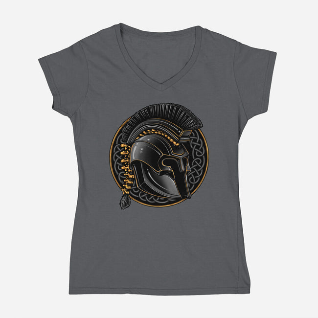 Emblem Of The Conqueror-Womens-V-Neck-Tee-glitchygorilla