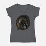 Emblem Of The Conqueror-Womens-V-Neck-Tee-glitchygorilla
