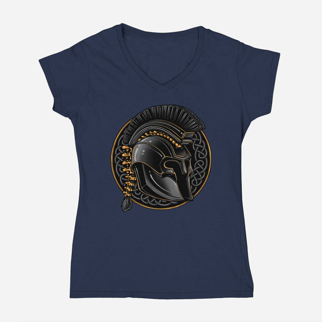 Emblem Of The Conqueror-Womens-V-Neck-Tee-glitchygorilla