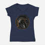 Emblem Of The Conqueror-Womens-V-Neck-Tee-glitchygorilla