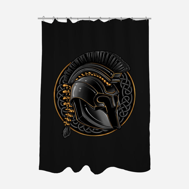 Emblem Of The Conqueror-None-Polyester-Shower Curtain-glitchygorilla