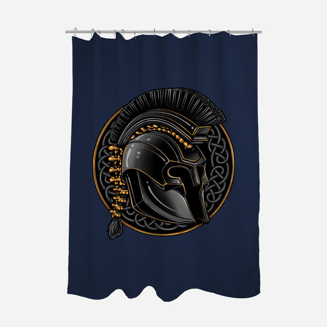 Emblem Of The Conqueror-None-Polyester-Shower Curtain-glitchygorilla