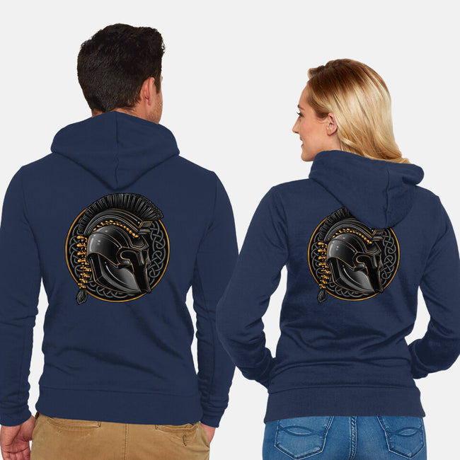 Emblem Of The Conqueror-Unisex-Zip-Up-Sweatshirt-glitchygorilla