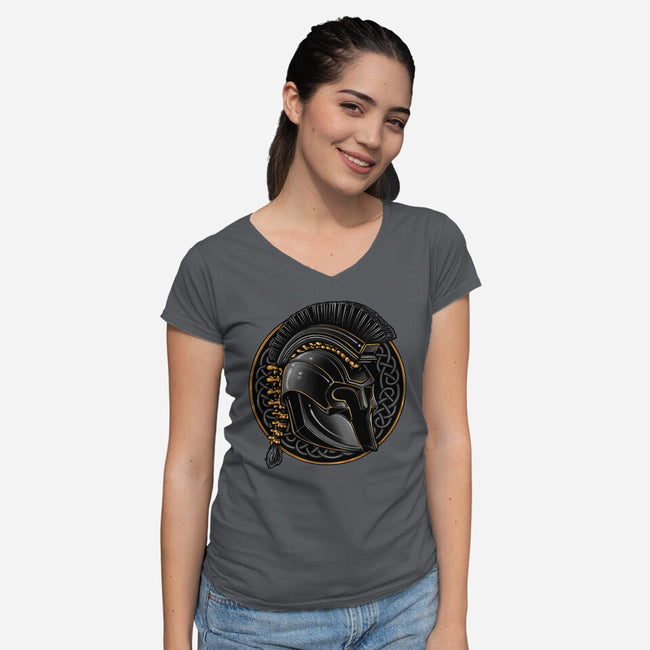 Emblem Of The Conqueror-Womens-V-Neck-Tee-glitchygorilla