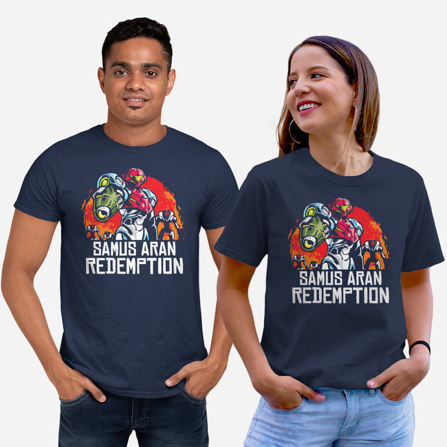 Samus Redemption-Unisex-Basic-Tee-arace