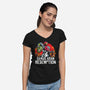 Samus Redemption-Womens-V-Neck-Tee-arace