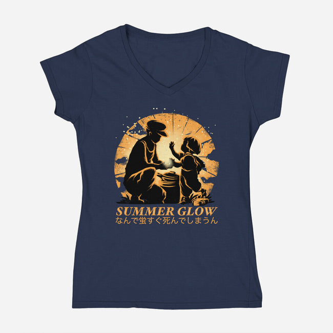 Summer Glow-Womens-V-Neck-Tee-rmatix