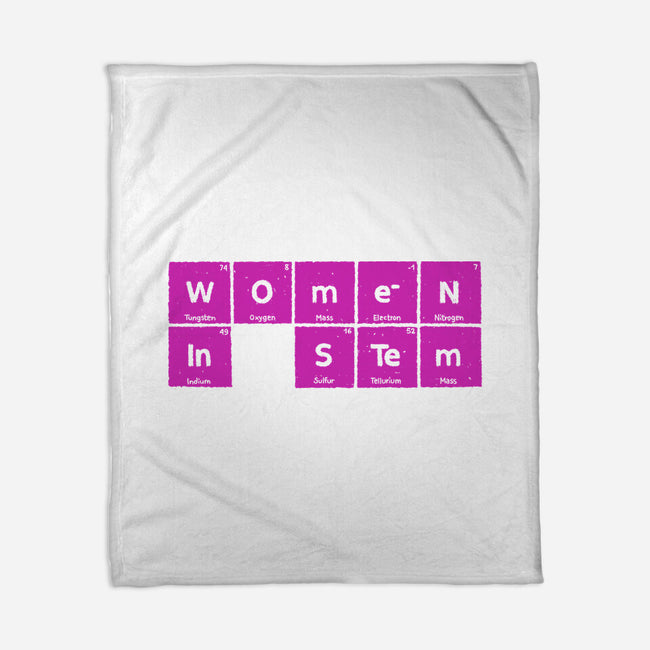 Women In STEM Periodic Table-None-Fleece-Blanket-xMorfina