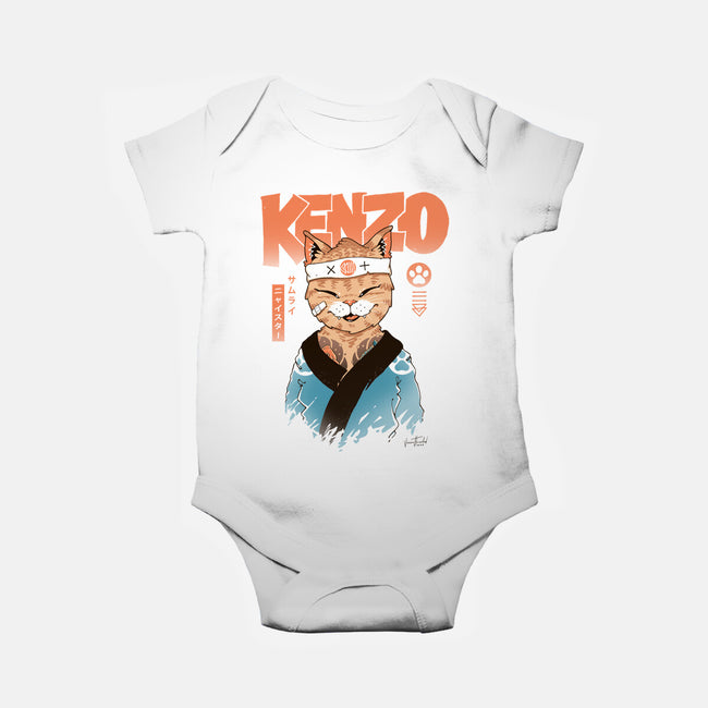 Kenzo D Samurai Meowster-Baby-Basic-Onesie-vp021