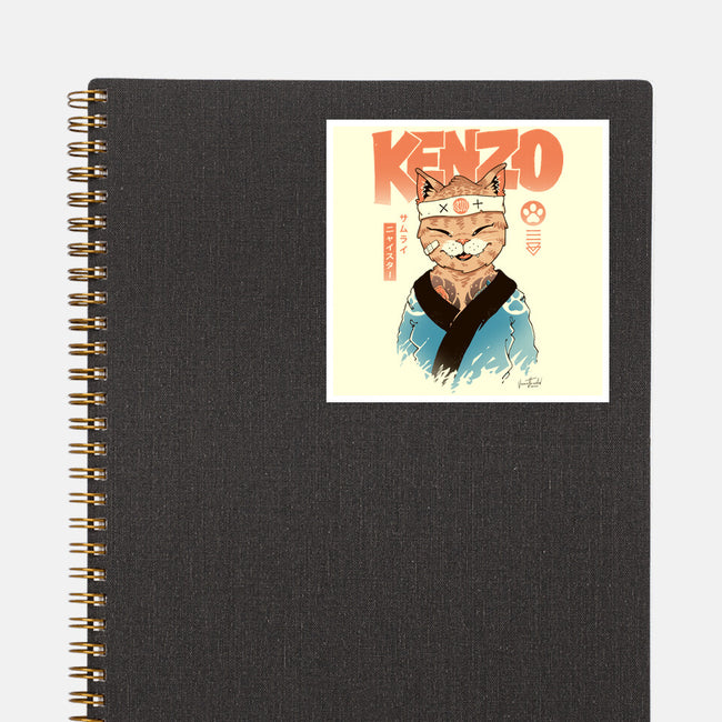 Kenzo D Samurai Meowster-None-Glossy-Sticker-vp021