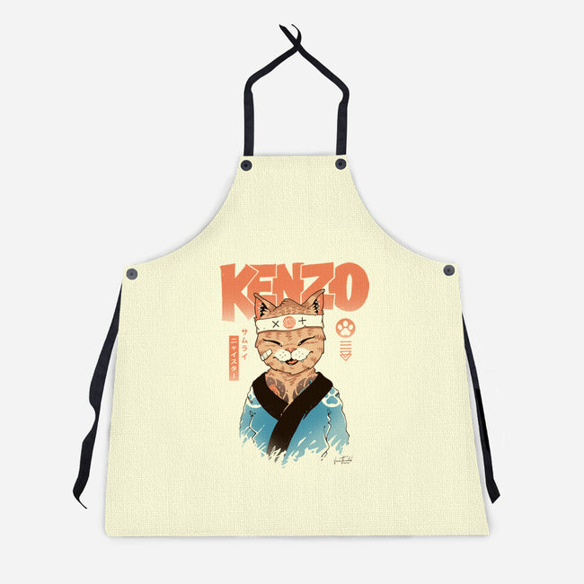 Kenzo D Samurai Meowster-Unisex-Kitchen-Apron-vp021