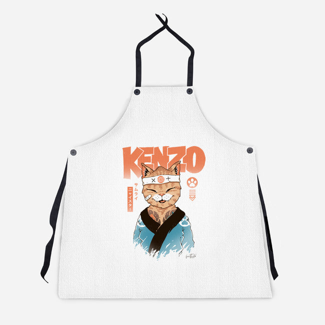 Kenzo D Samurai Meowster-Unisex-Kitchen-Apron-vp021