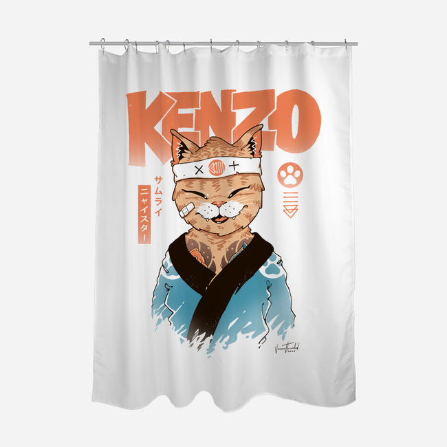 Kenzo D Samurai Meowster-None-Polyester-Shower Curtain-vp021