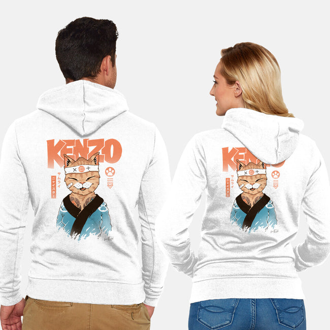 Kenzo D Samurai Meowster-Unisex-Zip-Up-Sweatshirt-vp021