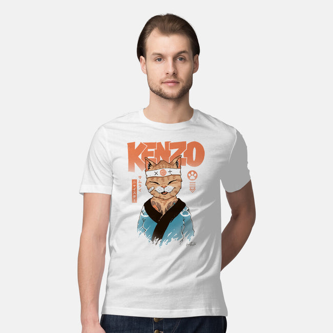 Kenzo D Samurai Meowster-Mens-Premium-Tee-vp021
