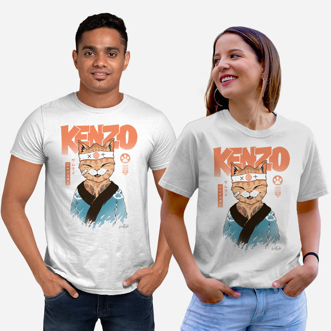Kenzo D Samurai Meowster-Unisex-Basic-Tee-vp021