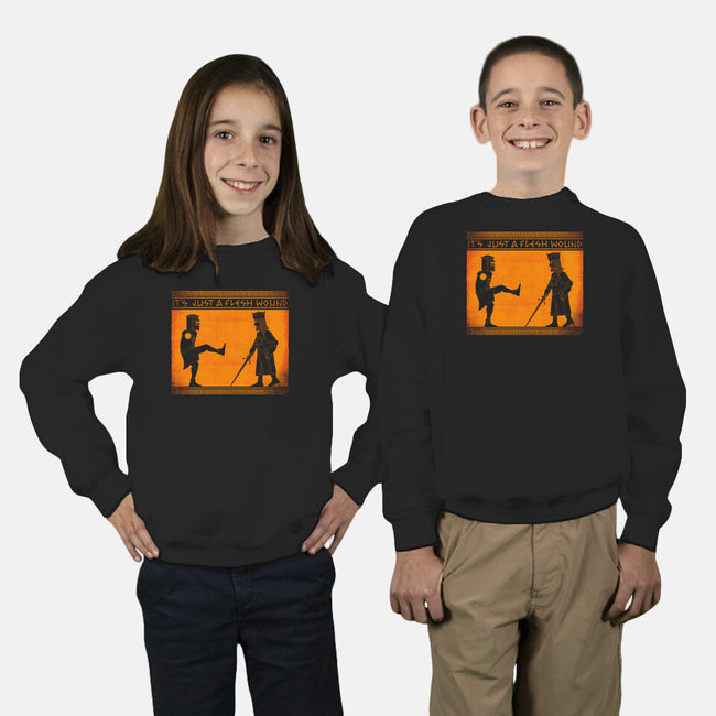 The Legend Of The Black Knight-Youth-Crew Neck-Sweatshirt-mekazoo