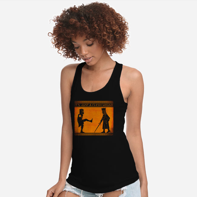 The Legend Of The Black Knight-Womens-Racerback-Tank-mekazoo