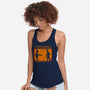 The Legend Of The Black Knight-Womens-Racerback-Tank-mekazoo
