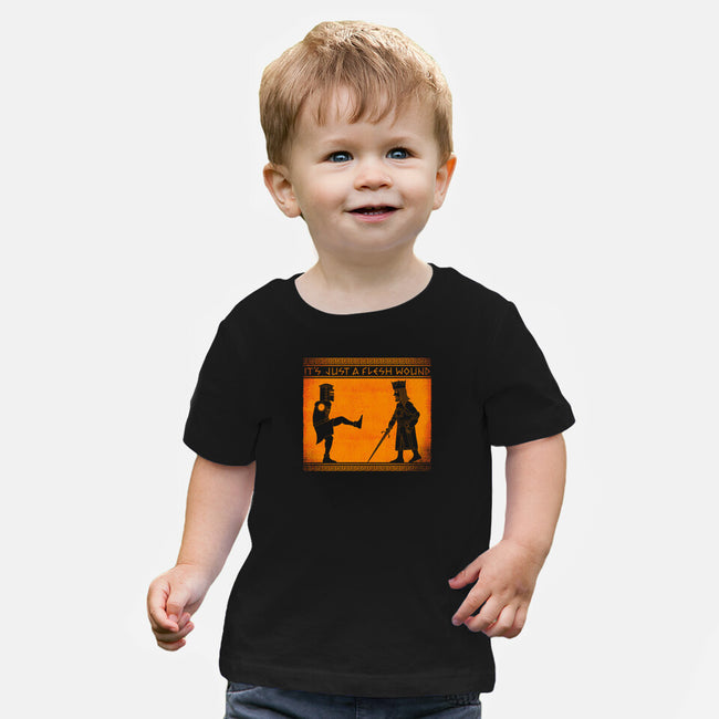 The Legend Of The Black Knight-Baby-Basic-Tee-mekazoo