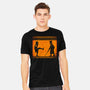 The Legend Of The Black Knight-Mens-Heavyweight-Tee-mekazoo