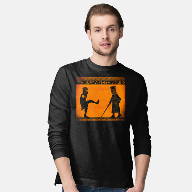 The Legend Of The Black Knight-Mens-Long Sleeved-Tee-mekazoo
