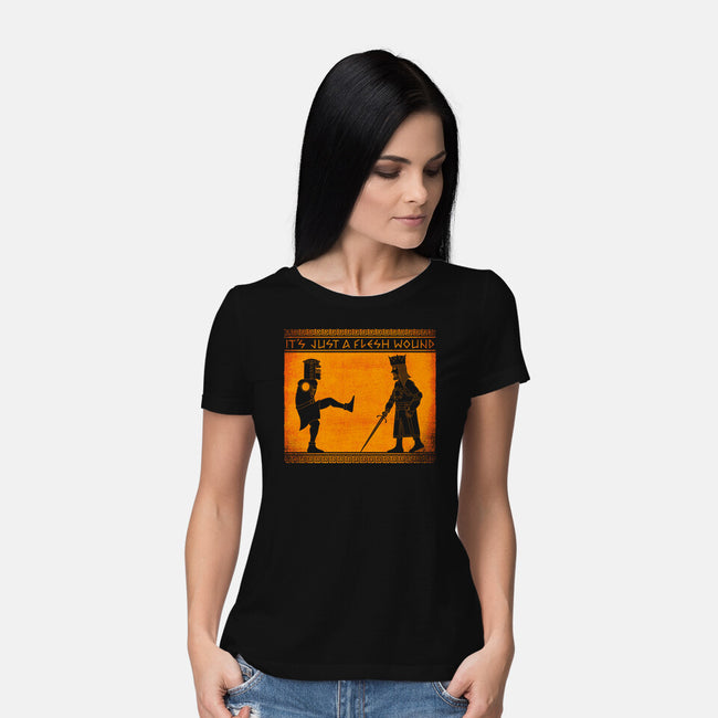 The Legend Of The Black Knight-Womens-Basic-Tee-mekazoo