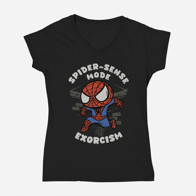 Exorcism Mode-Womens-V-Neck-Tee-bykai