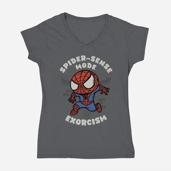Exorcism Mode-Womens-V-Neck-Tee-bykai