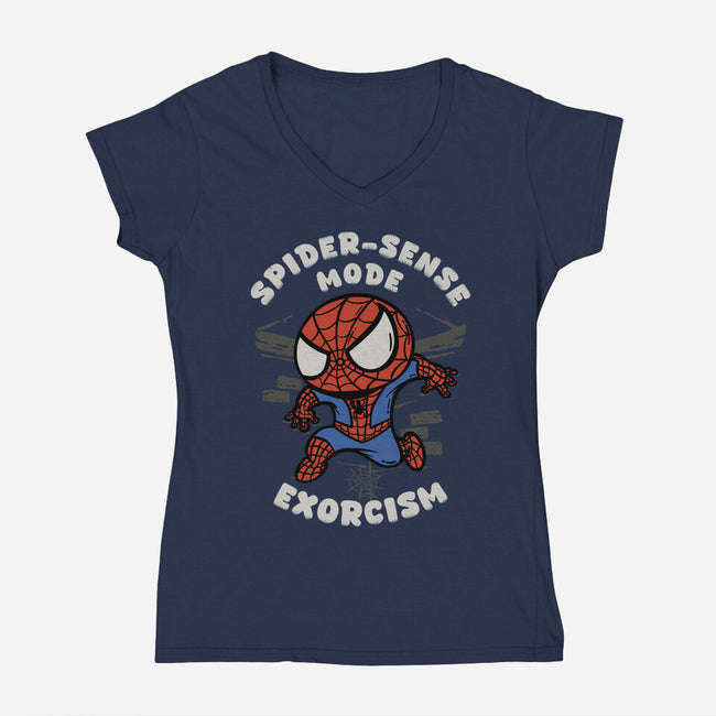 Exorcism Mode-Womens-V-Neck-Tee-bykai