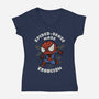 Exorcism Mode-Womens-V-Neck-Tee-bykai
