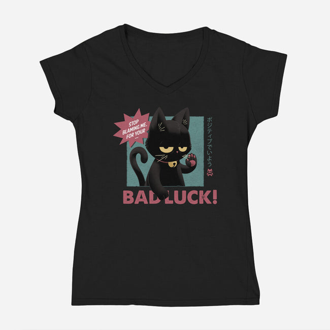 Stop Blaming Me-Womens-V-Neck-Tee-Angoes25