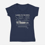 Back To The Math-Womens-V-Neck-Tee-NMdesign