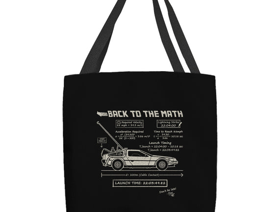 Back To The Math