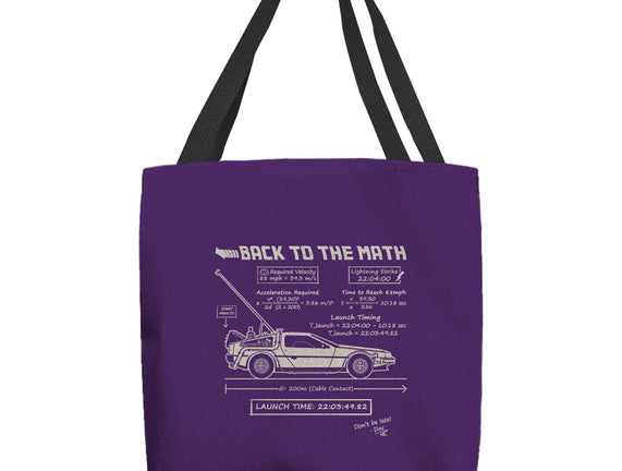 Back To The Math