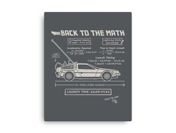 Back To The Math
