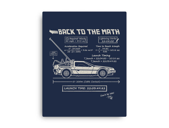 Back To The Math