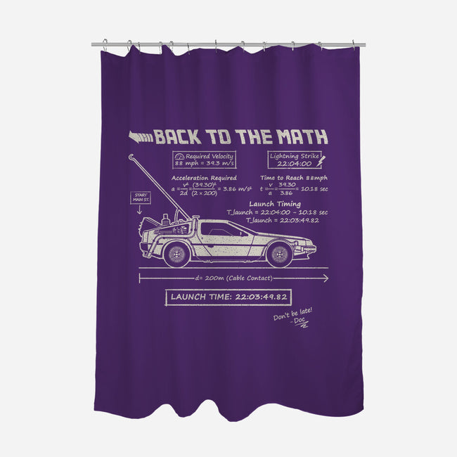 Back To The Math-None-Polyester-Shower Curtain-NMdesign