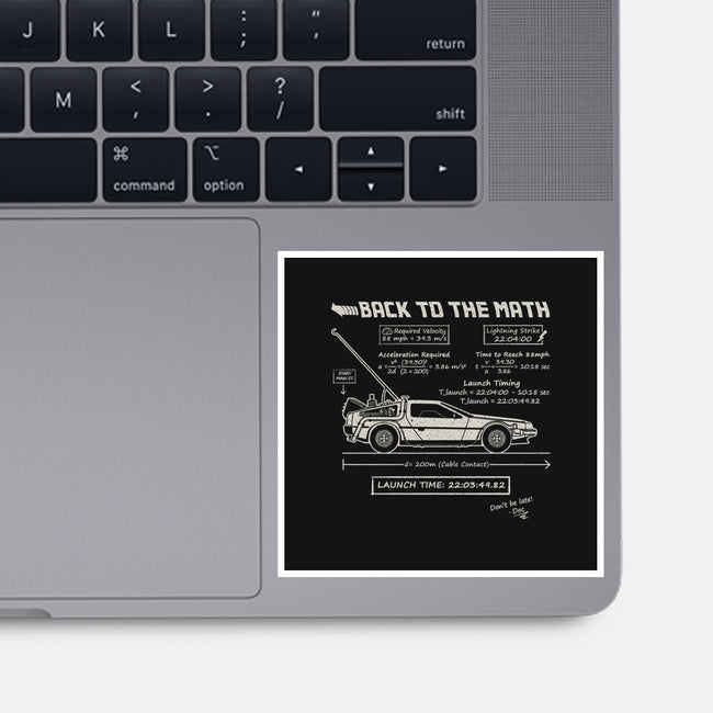 Back To The Math-None-Glossy-Sticker-NMdesign